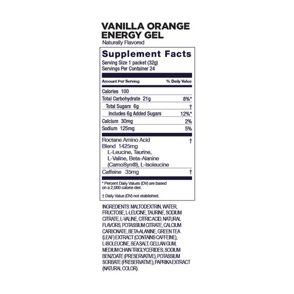 GU Energy Roctane Energy Gel Vanilla Orange