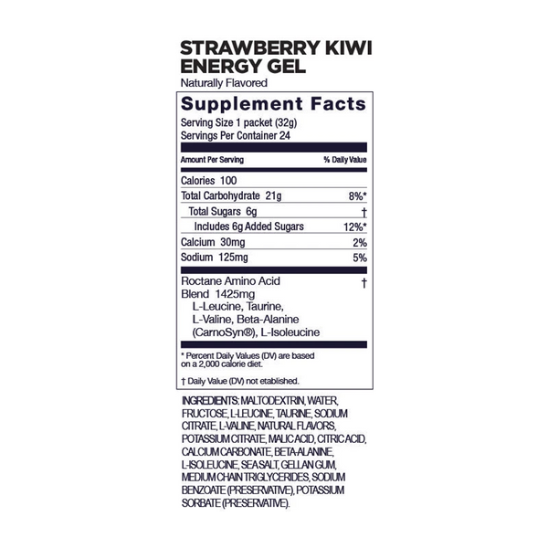 GU Energy Roctane Energy Gel Strawberry Kiwi
