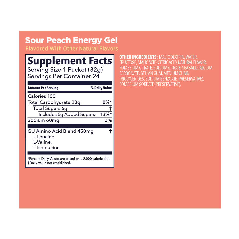 GU Energy Original Energy Gel Sour Peach Secondary image