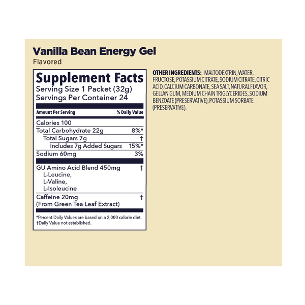 GU Energy Original Energy Gel Vanilla Bean