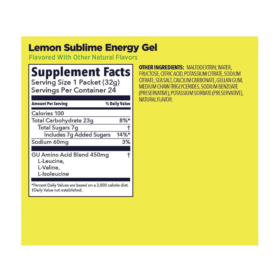 GU Energy Original Energy Gel Lemon Sublime