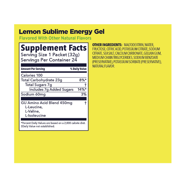 GU Energy Original Energy Gel Lemon Sublime