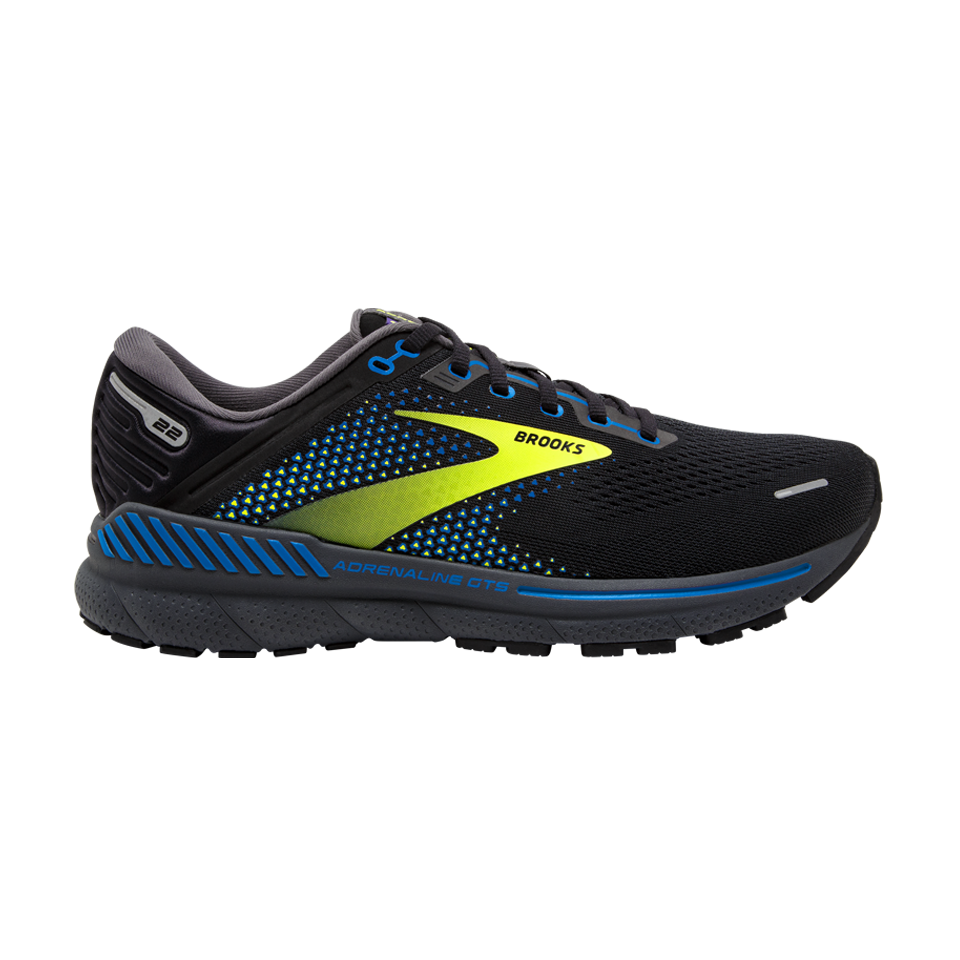 Brooks Men s Adrenaline GTS 22 D Width Black Blue Nightlife Play