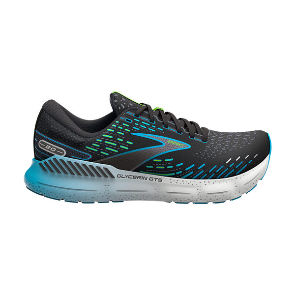 Brooks Men's Glycerin GTS 20 D Width Black/Hawaiian Ocean/Green