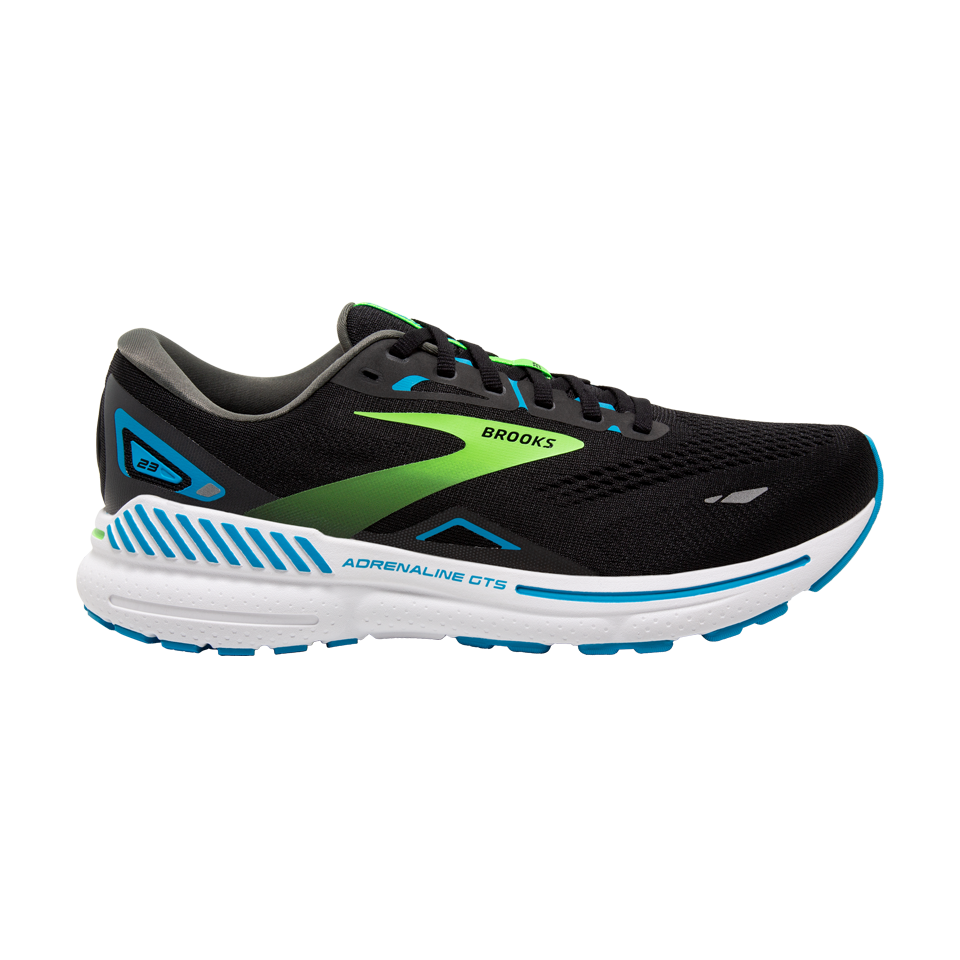 Brooks Men s Adrenaline GTS 23 D Width Black Hawaiian Ocean Green Play Stores Inc