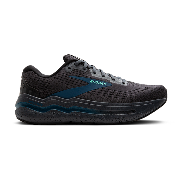 Brooks Men's Ghost Max 2 D Width Ebony/Cockatoo/Blue Sapphire