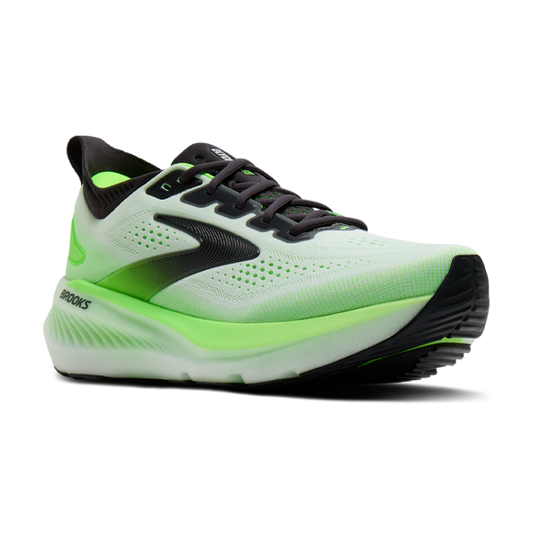 Brooks Men's Glycerin 23 D Width White/Phantom/Green Gecko