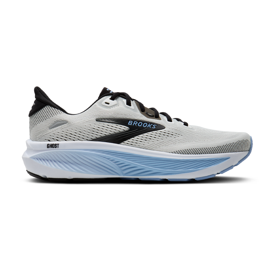 Brooks Men's Ghost 18 D Width White/Black/Open Air Main image