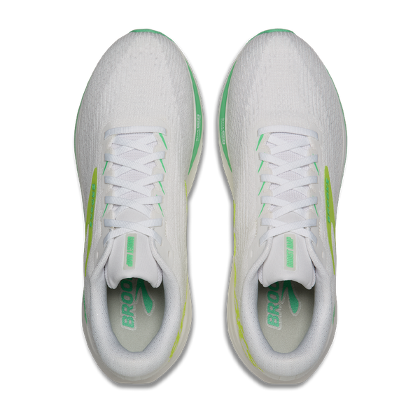 Brooks Men's Ghost Amp White/Paradise Green/Nightlife