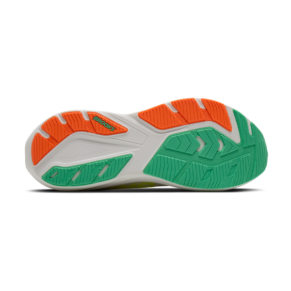 Brooks Men's Ghost Amp White/Paradise Green/Nightlife