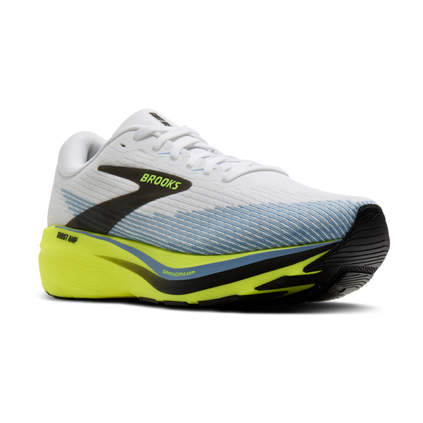 Brooks Men's Ghost Amp White/Blue/Nightlife