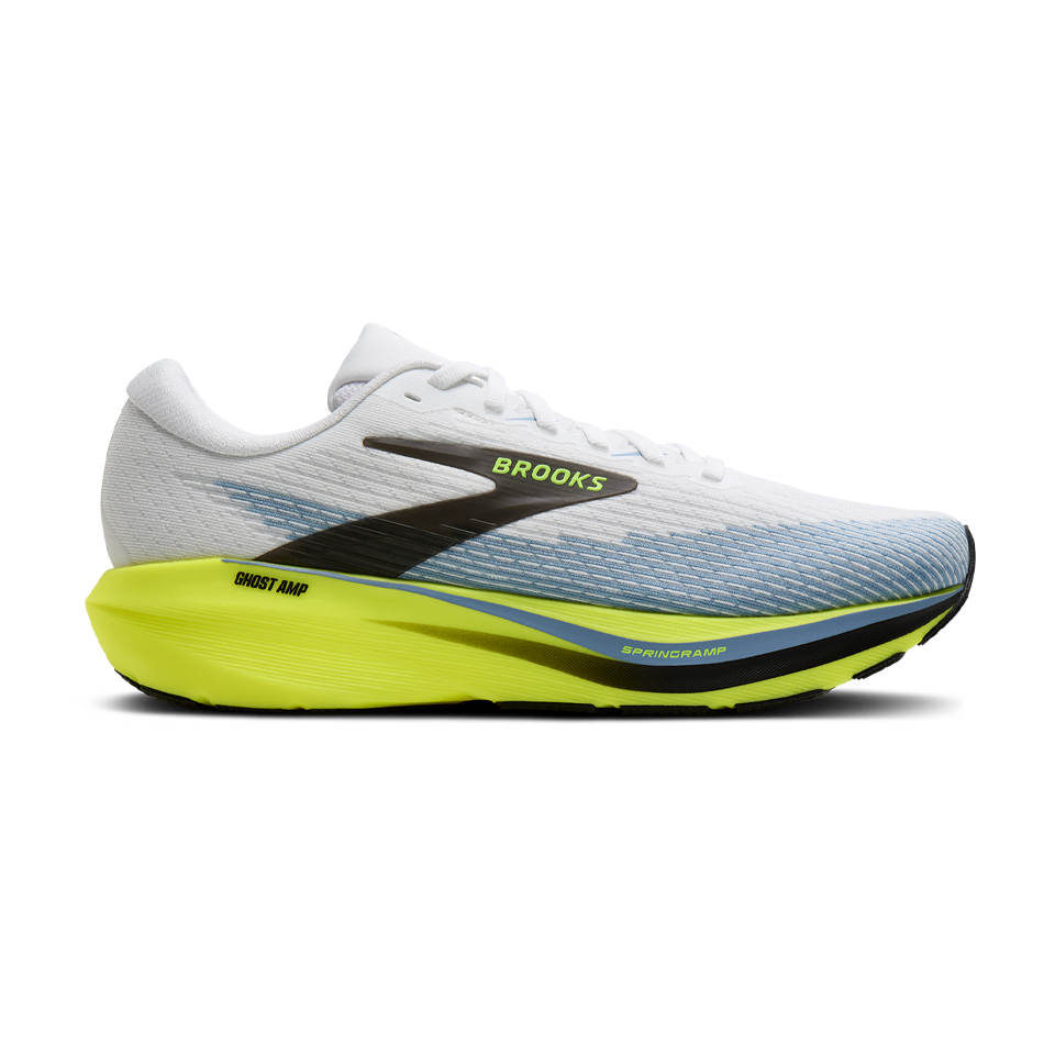 Brooks Men's Ghost Amp White/Blue/Nightlife