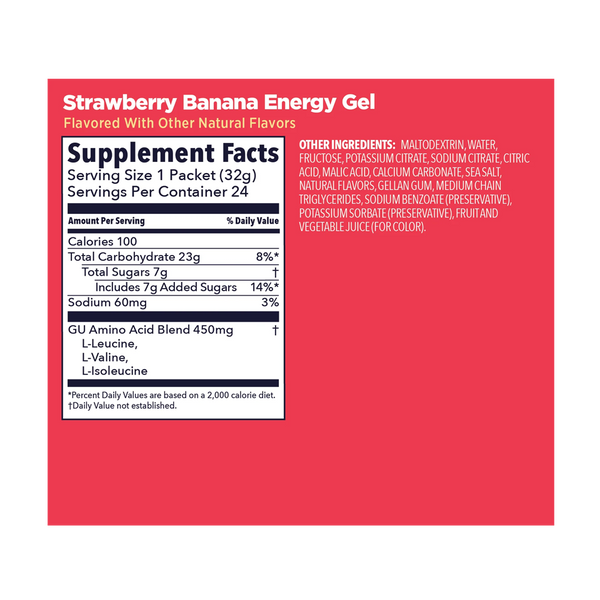 GU Energy Original Energy Gel Strawberry Banana