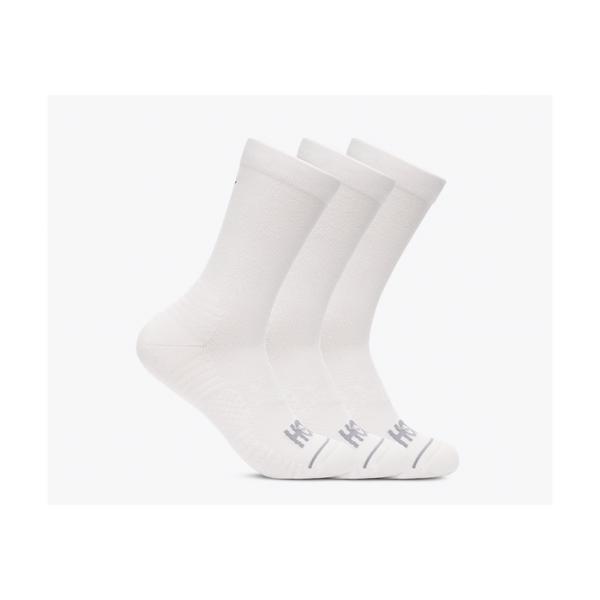 HOKA Crew Run Sock 3-Pack White/White/White