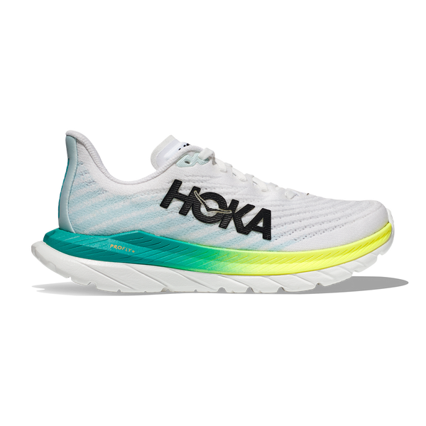 HOKA Men's Mach 5 White/Blue Glass