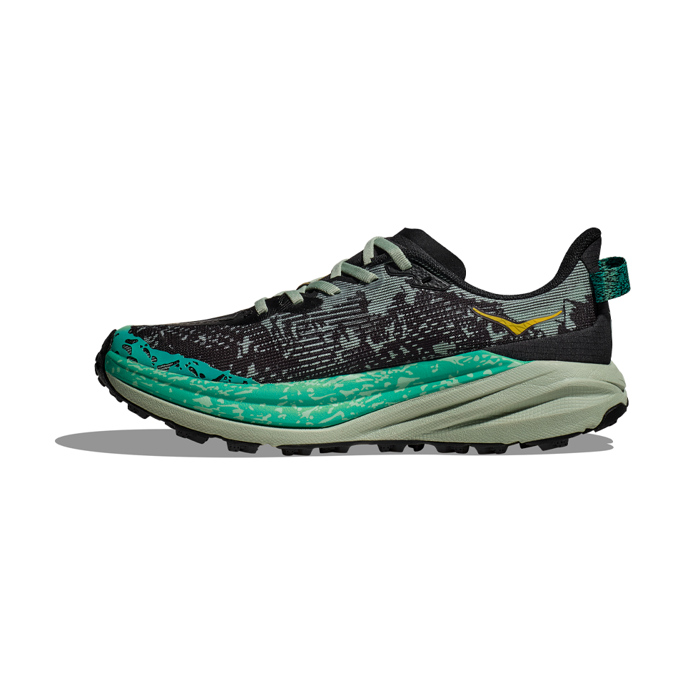 Hoka Speedgoat 6 Women s Black Aloe Vera B 7