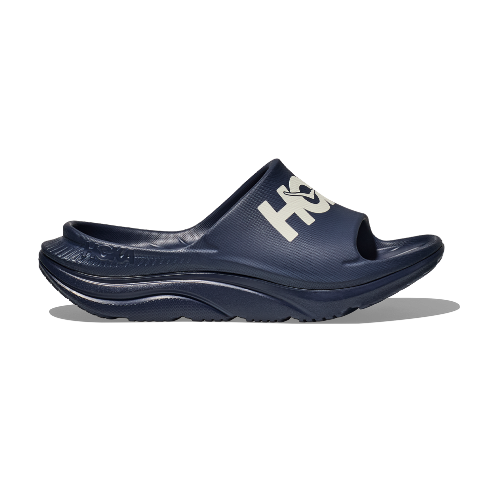 HOKA All Gender Ora Athletic Slide Varsity Navy/White
