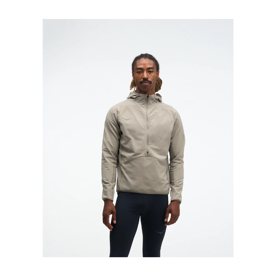 HOKA Men's SkyGlow Half-Zip Pebble Grey