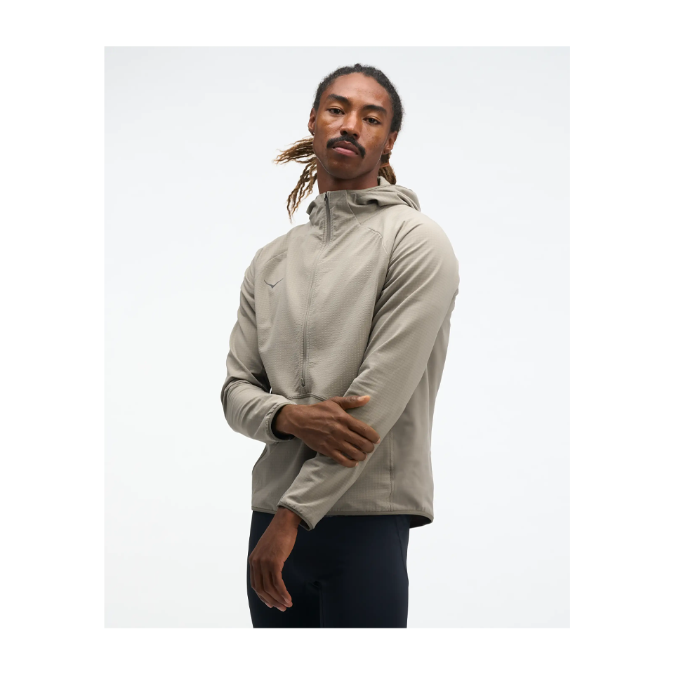 HOKA Men's SkyGlow Half-Zip Pebble Grey