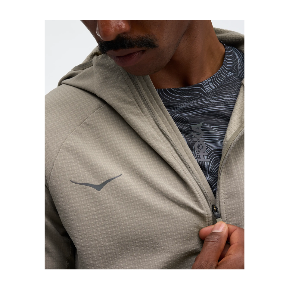 HOKA Men's SkyGlow Half-Zip Pebble Grey