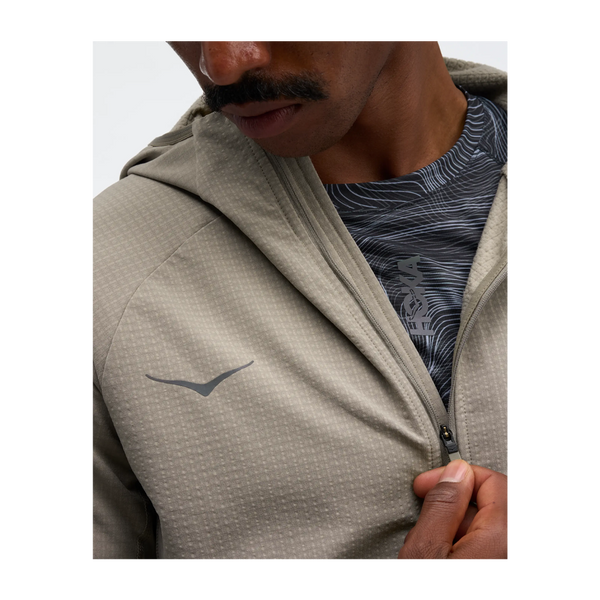 HOKA Men's SkyGlow Half-Zip Pebble Grey