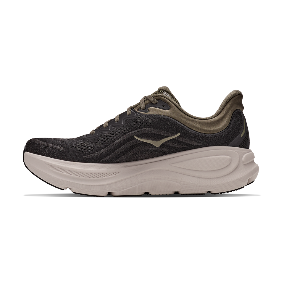 HOKA Men's Bondi 9 Wide Black/River Rock Grey