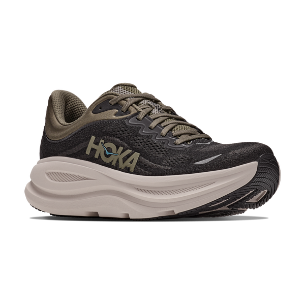 HOKA Men's Bondi 9 Wide Black/River Rock Grey