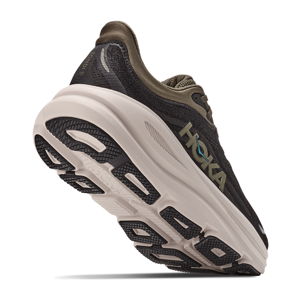 HOKA Men's Bondi 9 Wide Black/River Rock Grey
