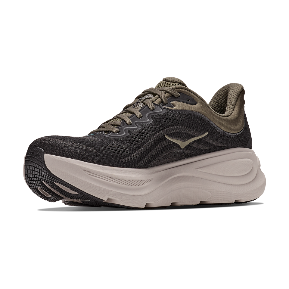HOKA Men's Bondi 9 Wide Black/River Rock Grey
