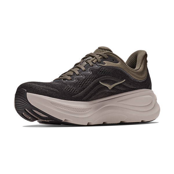 HOKA Men's Bondi 9 Wide Black/River Rock Grey