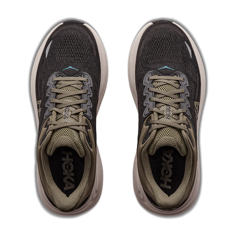 HOKA Men's Bondi 9 Wide Black/River Rock Grey