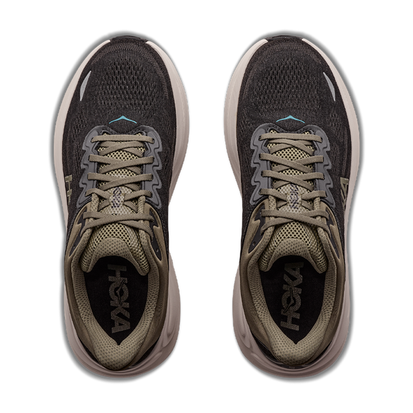 HOKA Men's Bondi 9 Wide Black/River Rock Grey