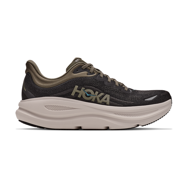 HOKA Men's Bondi 9 Wide Black/River Rock Grey