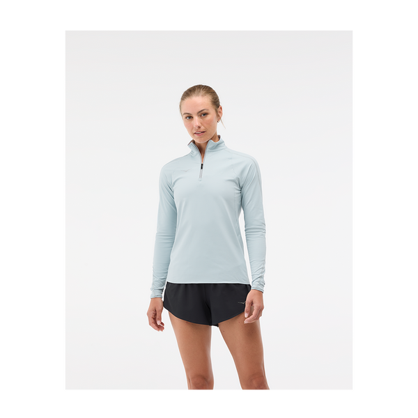 HOKA Women's GlideTech Quarter Zip Mineral Blue