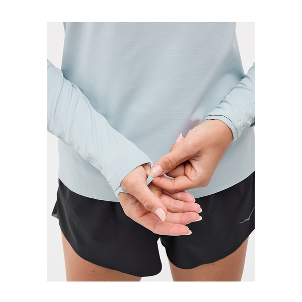 HOKA Women's GlideTech Quarter Zip Mineral Blue