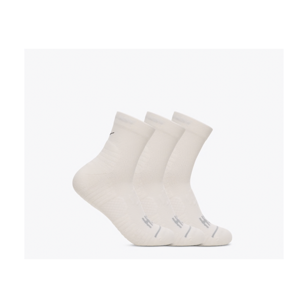 HOKA Quarter Run Sock 3-Pack White/White/White
