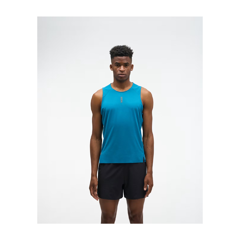 HOKA Men's EveryRun Tank Night Glow Blue