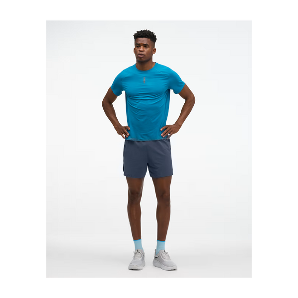 HOKA Men's EveryRun Short Sleeve Night Glow Blue