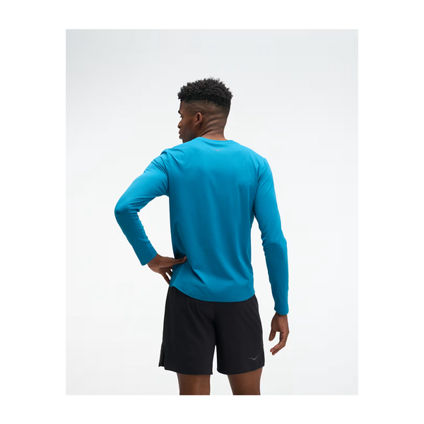 HOKA Men's EveryRun Long Sleeve Night Glow Blue