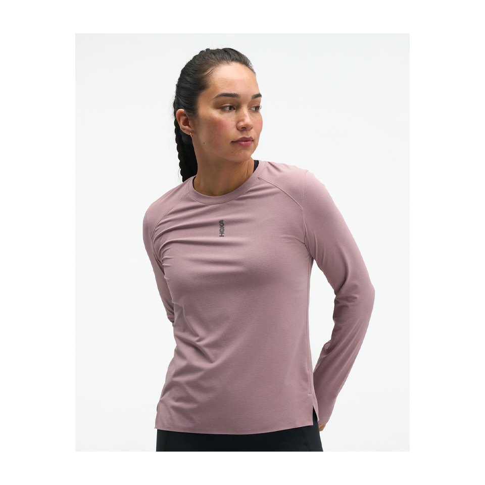 HOKA Women's EveryRun Long Sleeve Quartzite