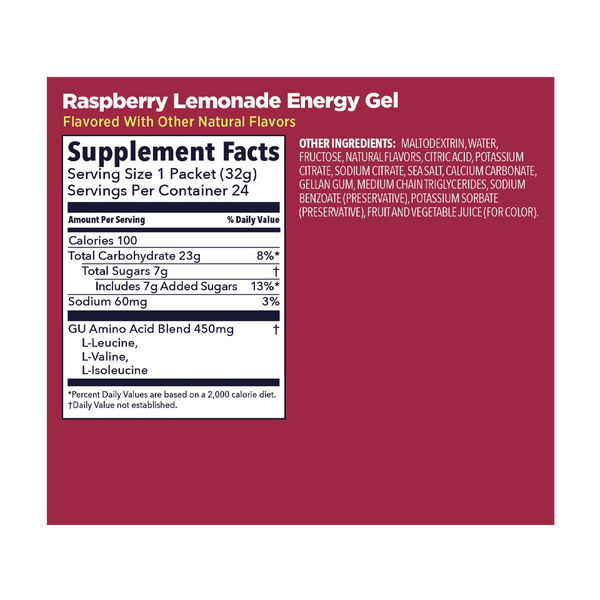 GU Energy Original Energy Gel Raspberry Lemonage