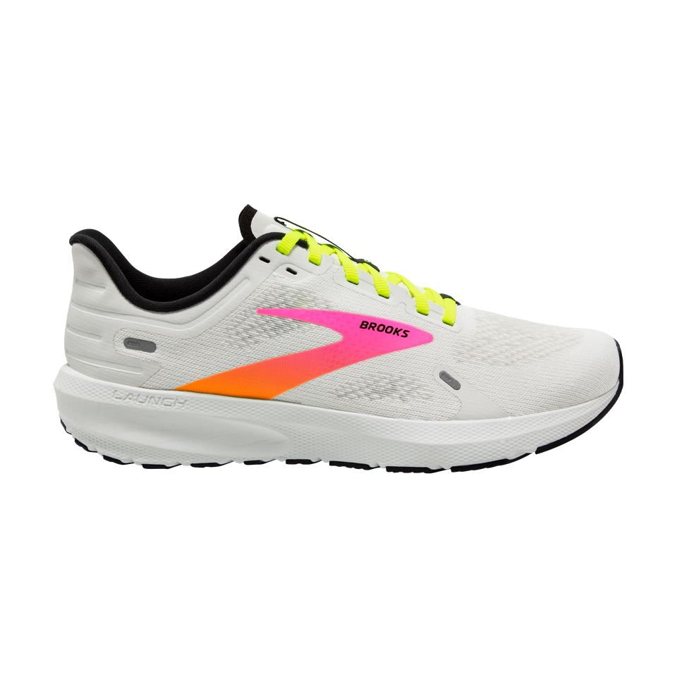 Brooks Women s Launch 9 White Pink Nightlife Play Stores Inc