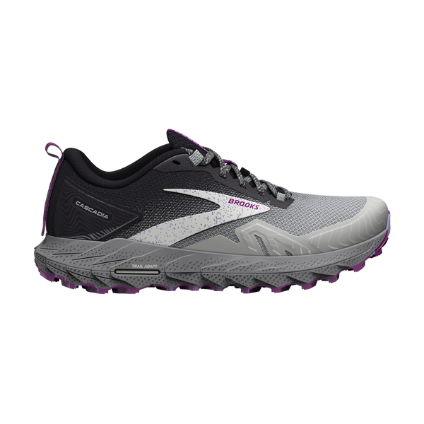 Brooks Women's Cascadia 17 Oyster/Blackened Pearl/Purple