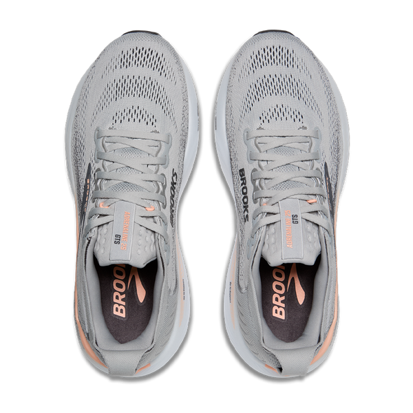 Brooks Women's Adrenaline GTS 25 D Width Grey/Blackened Pearl/Coral