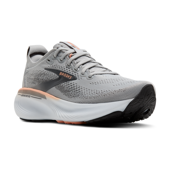 Brooks Women's Adrenaline GTS 25 B Width Grey/Blackened Pearl/Coral