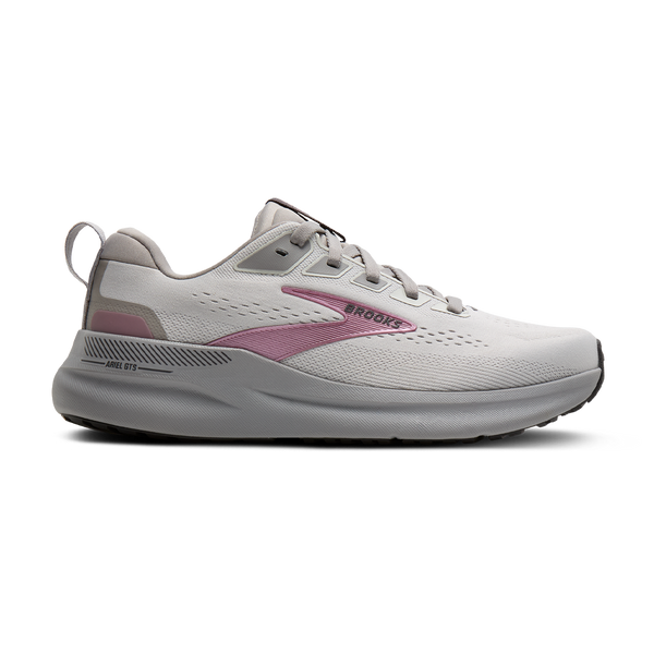 Brooks Women's Ariel GTS 26 D Width Oyster Mushroom/Alloy/Pink
