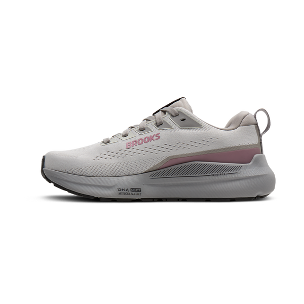 Brooks Women's Ariel GTS 26 B Width Oyster Mushroom/Alloy/Pink