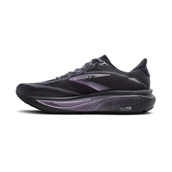 Brooks Women's Ghost 18 D Width Ebony/Folkstone/Metallic
