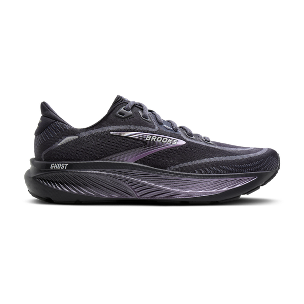 Brooks Women's Ghost 18 D Width Ebony/Folkstone/Metallic