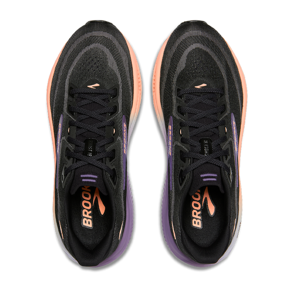 Brooks Women's Ghost 18 B Width Black/Mulled Grape/Peach
